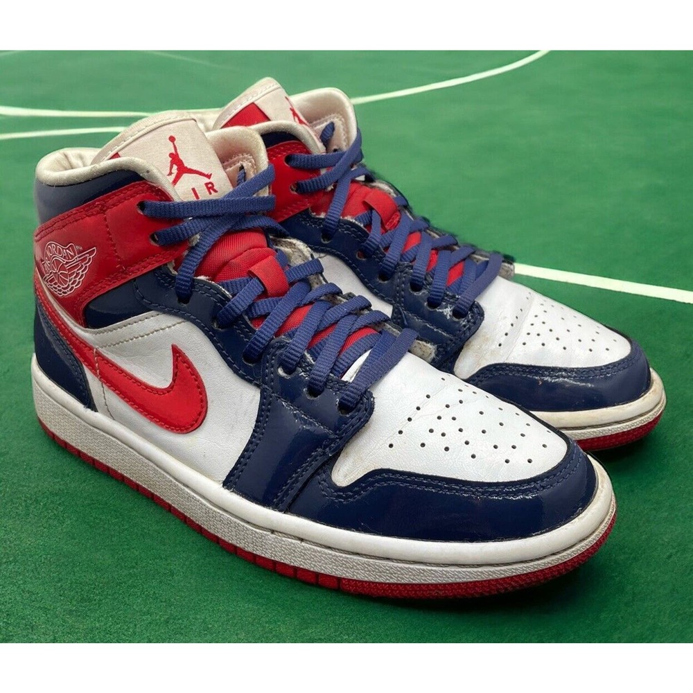 Air Jordan 1 Mid Nike Usa Champ Colors Patent Leather… - Gem